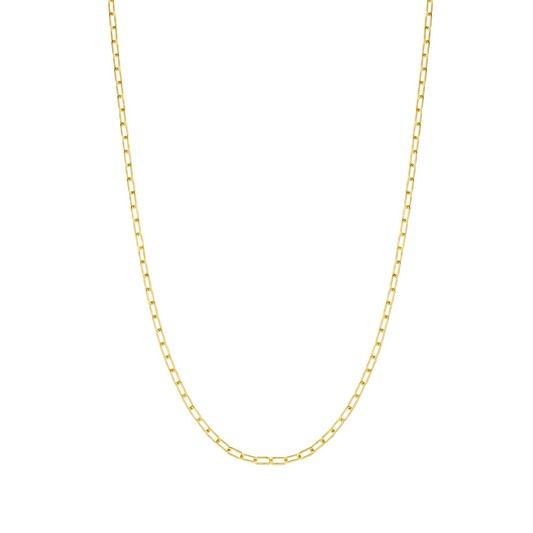 Fairmined 14K Yellow Gold 1.7mm Round Paperclip Chain - 18 inches