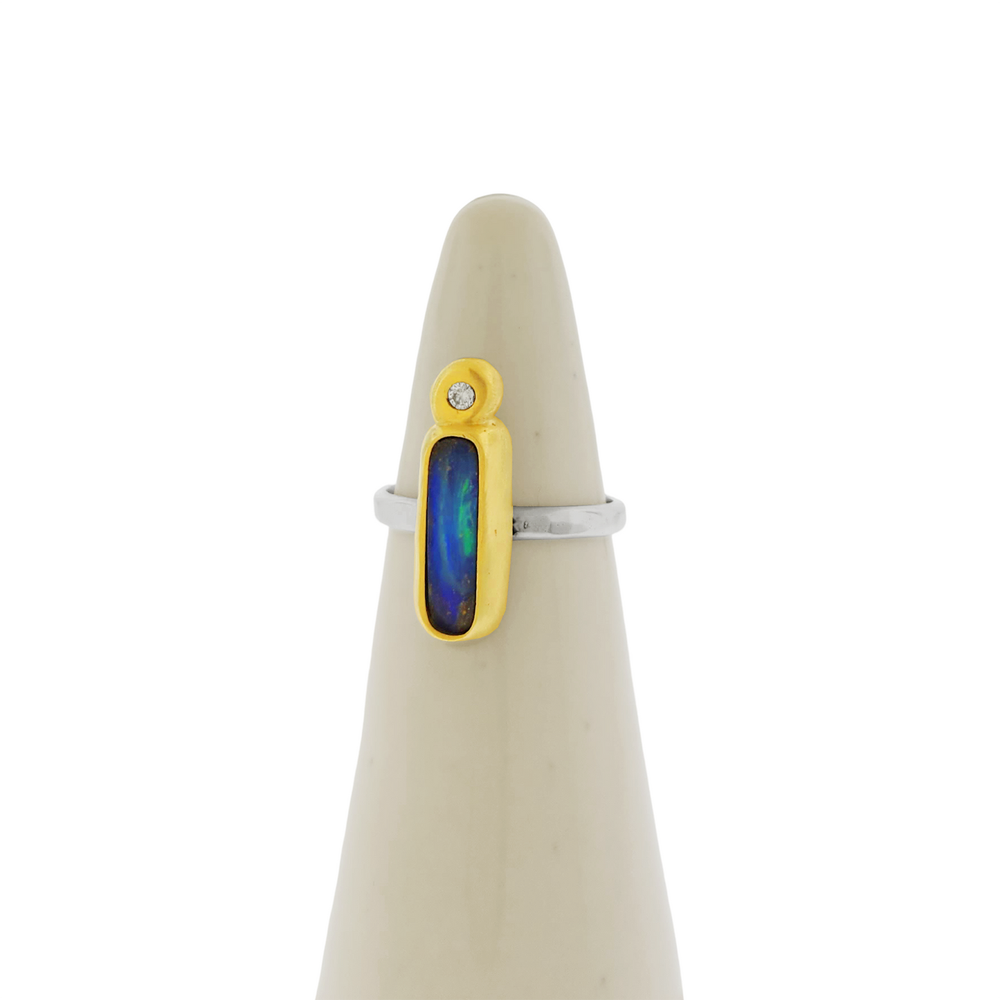 Black Opal Diamond Ring #1
