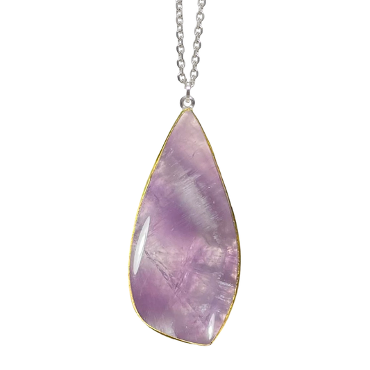 Amethyst Leaf Pendant