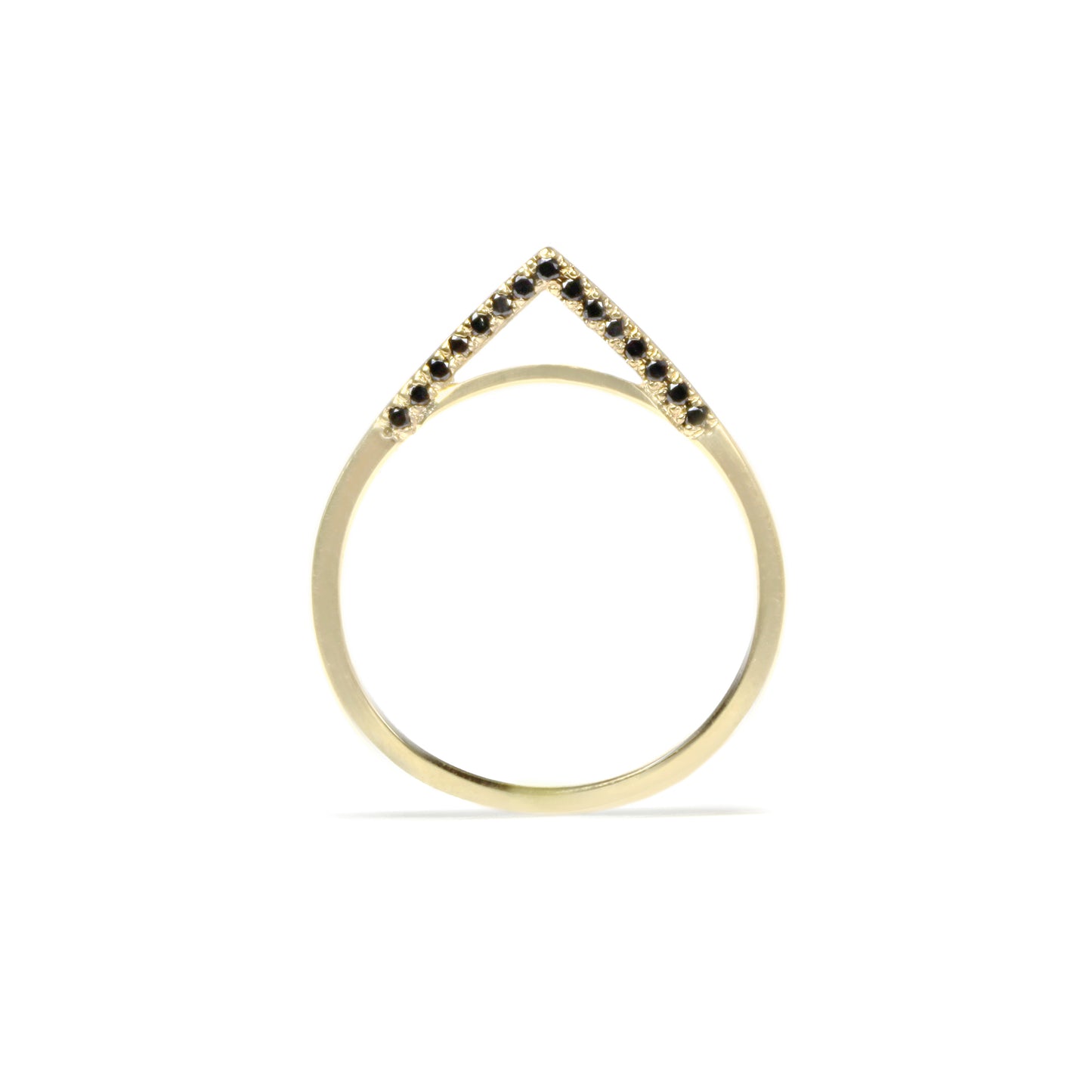 Apex Band With Black Diamonds, Side