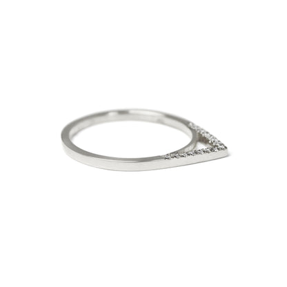 Apex Band With White Diamonds, Side