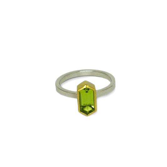 Peridot Hexagon Ring