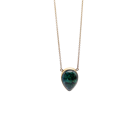 Pear Andamooka Opal Necklace