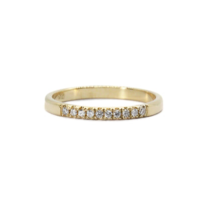 Horizon Band With 10 Diamonds
