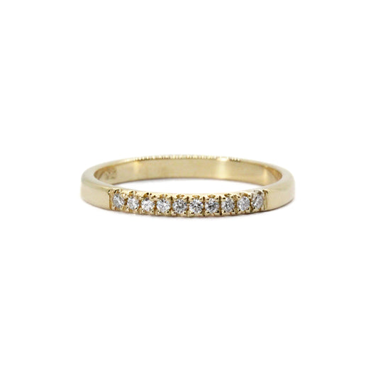 Horizon Band With 10 Diamonds
