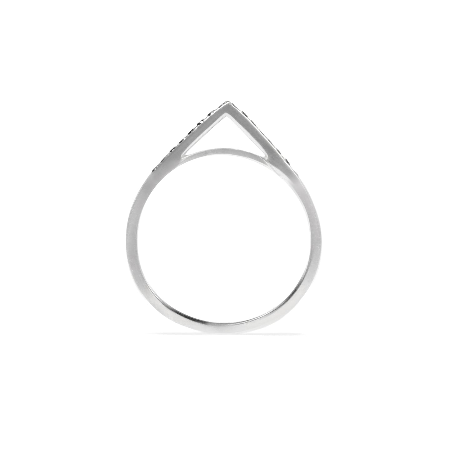 Apex Band - Silver With Black Diamonds, Top