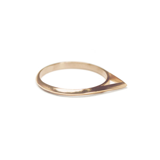 Apex Band - Slender Knife Edge in Gold