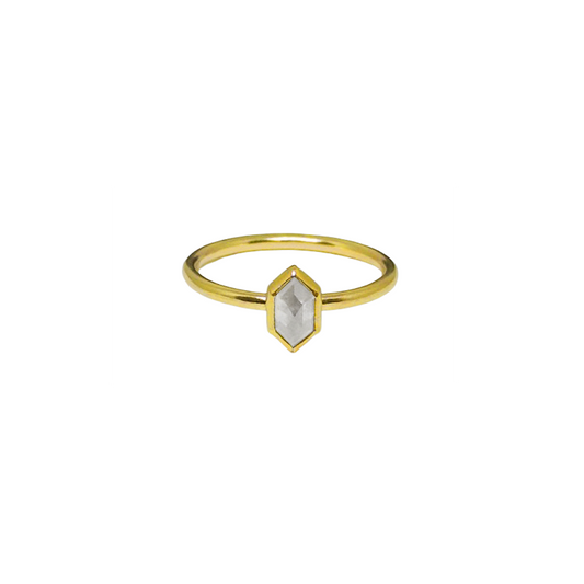 Icy Hexagon Diamond Ring