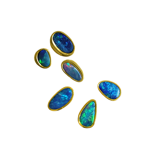 One of a Kind Australian Opal Studs - Sold as Singles