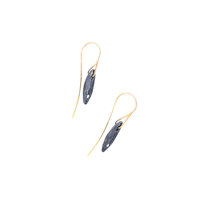 Amylum Star Gold Wire Hook Earrings