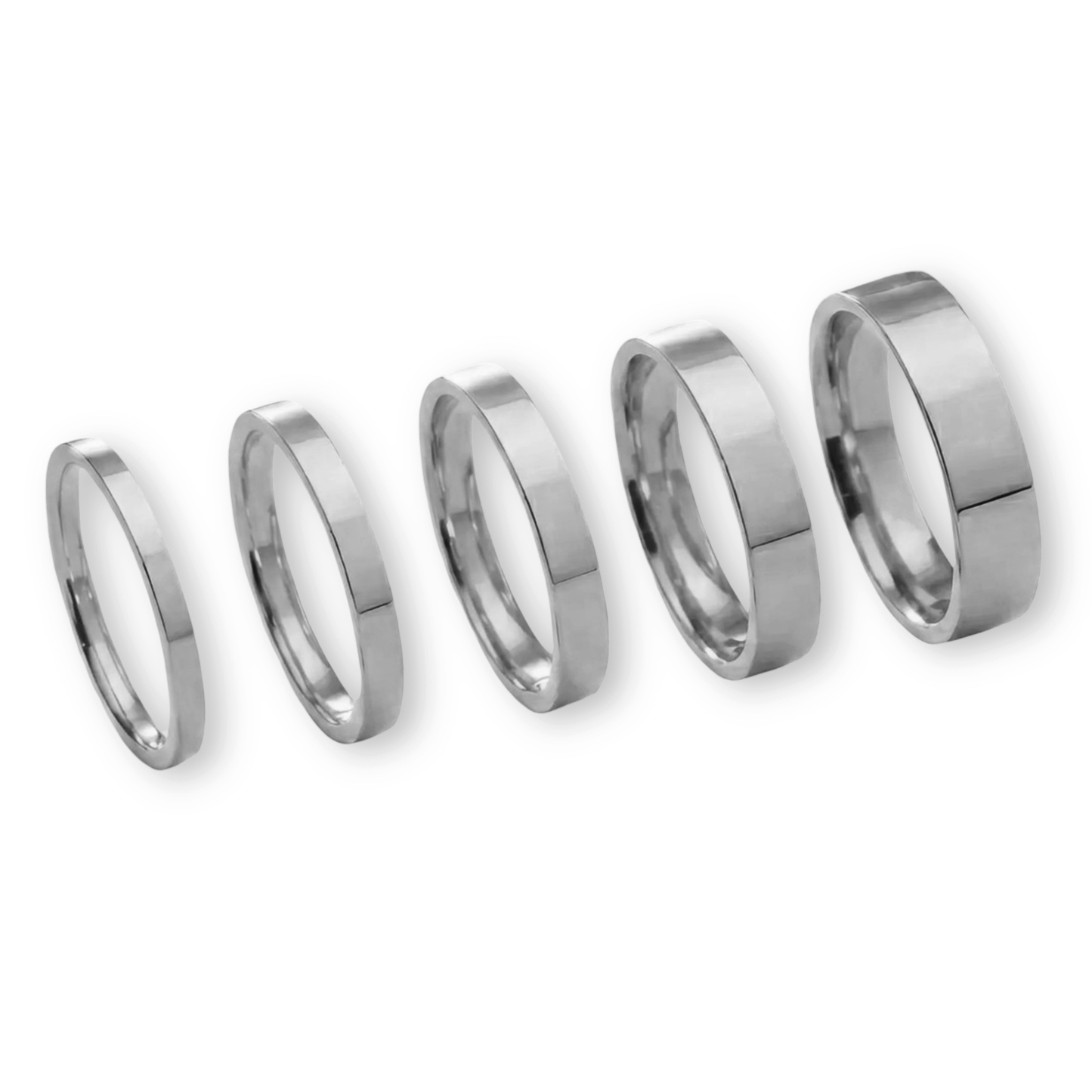 Executive, 1.5mm to 6mm, Platinum Bands