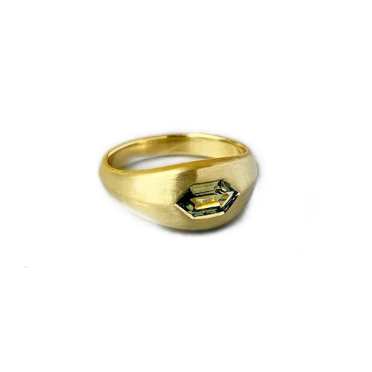 Geometric Montana Sapphire Ring