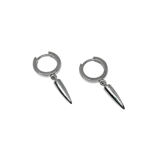Huggie Spike Hoop Earrings