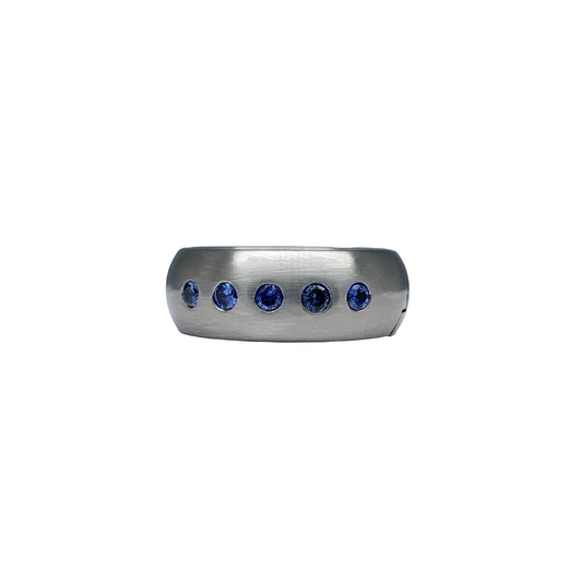 Titanium Sapphire Ring