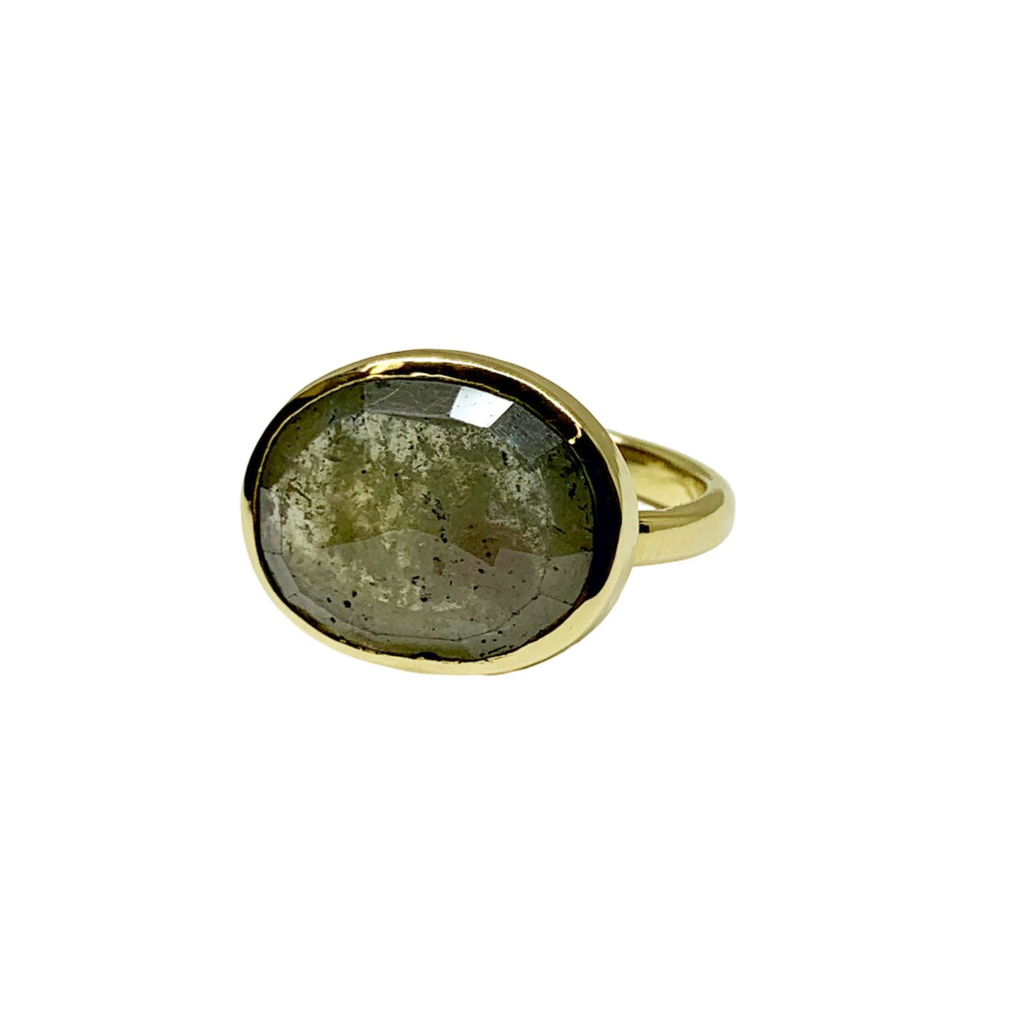 Greenish-Yellow Sapphire Ring