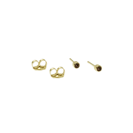 Cognac Diamond Studs