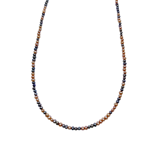 Tahitian and Pink Pearl Bead Necklace
