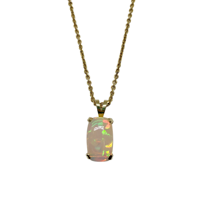 4 Prong Opal Cabochon Pendant