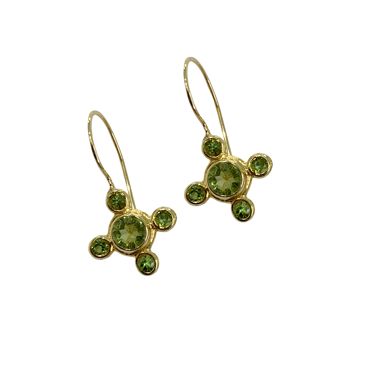 Peridot Quatrefoil Earrings