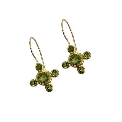 Peridot Quatrefoil Earrings