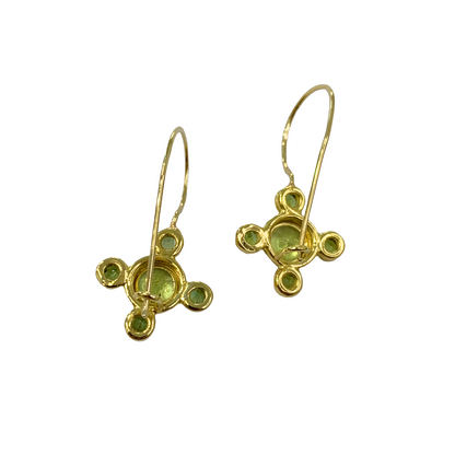 Peridot Quatrefoil Earrings