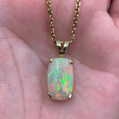 4 Prong Opal Cabochon Pendant
