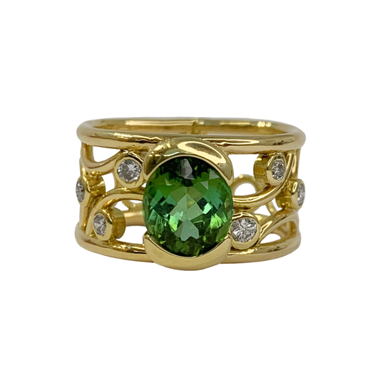 Madagascar Tourmaline Band Ring