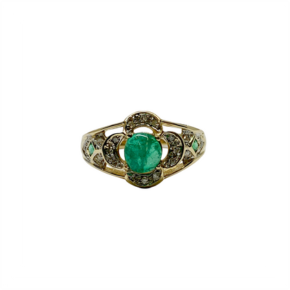 Emerald & Diamond Cocktail Ring