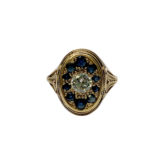 Diamond and Sapphire Ring