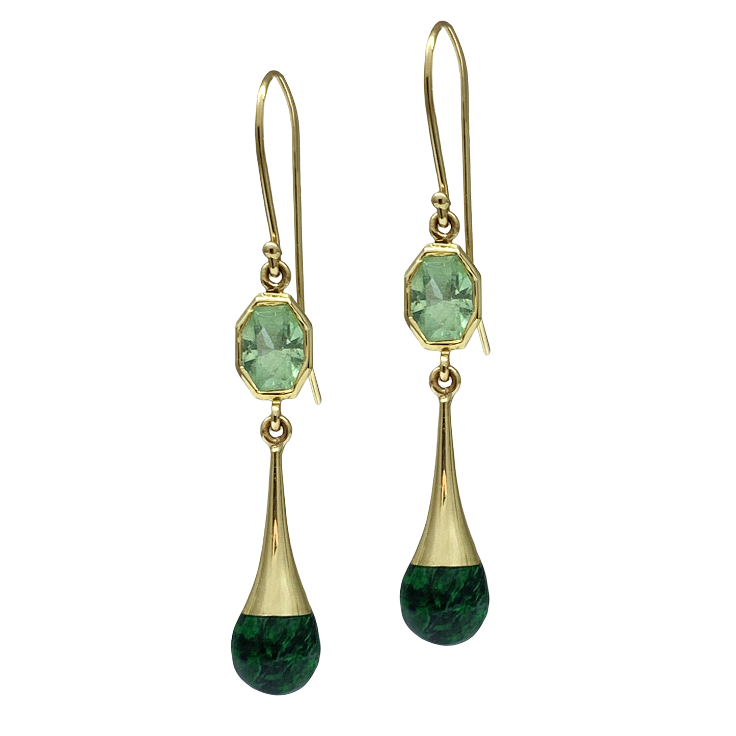 Peridot & Maw Sit Sit Trumpet Dangle Earrings