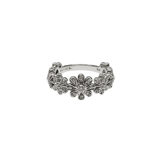 Diamond Flowers Ring
