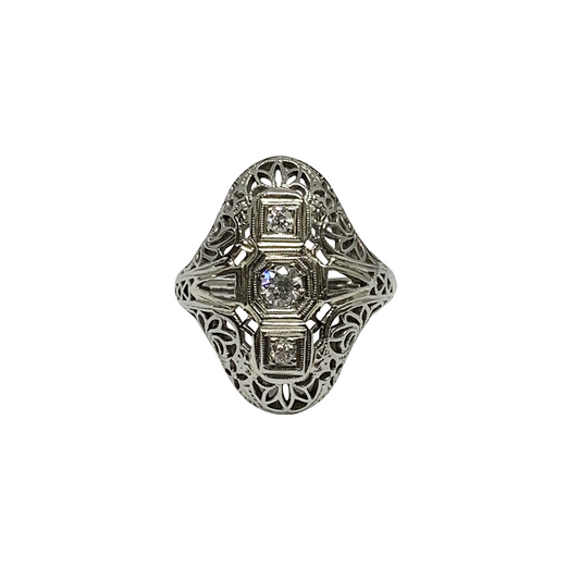Diamond Art Deco Ring