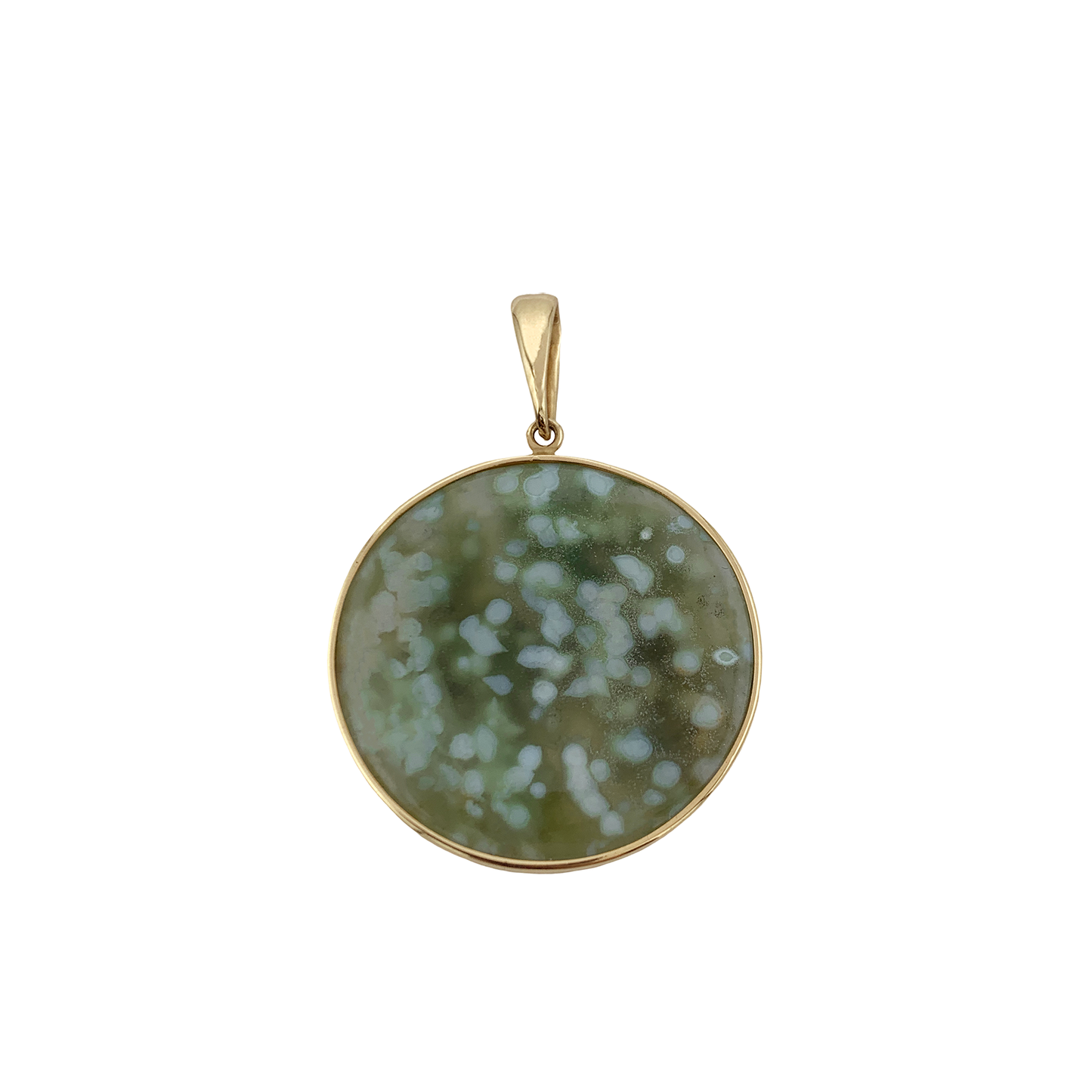 Green Ocean Jasper Medallion Pendant