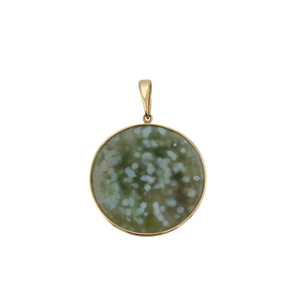 Green Ocean Jasper Medallion Pendant