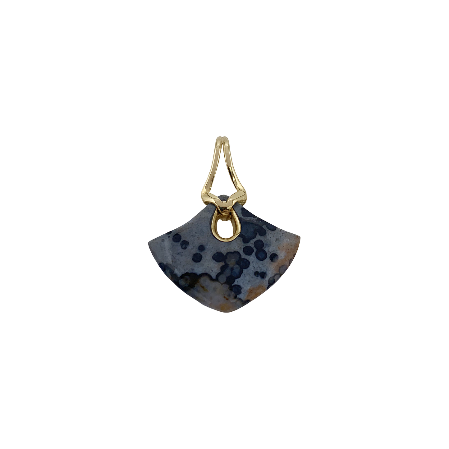 Ocean Jasper Tumbler Shield Pendant