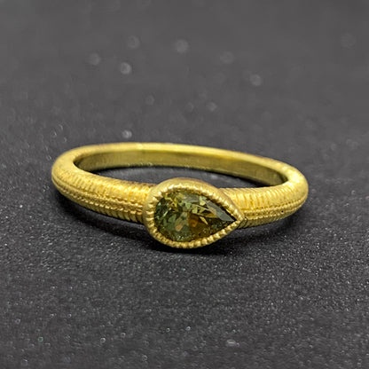 Pear Shape Montana Sapphire Ring