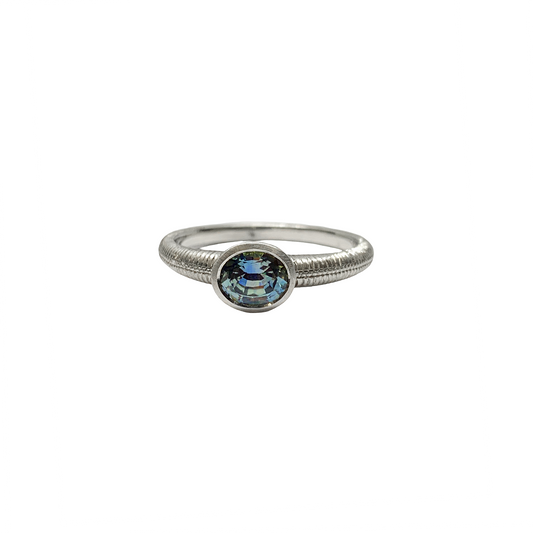 Hand Engraved Montana Sapphire Ring