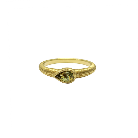 Pearshape Montana Sapphire Ring