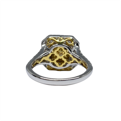 Fancy Yellow Diamond Halo Ring