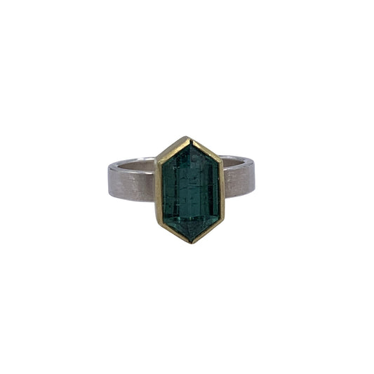 Tourmaline Hexagon Ring