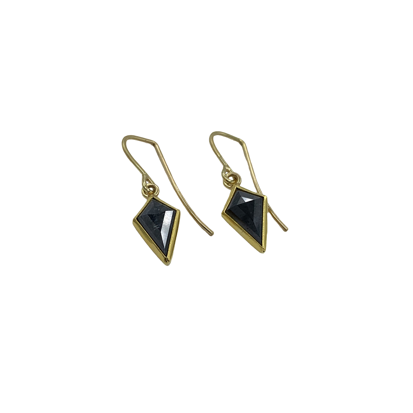 Grey Diamond Kite Earrings