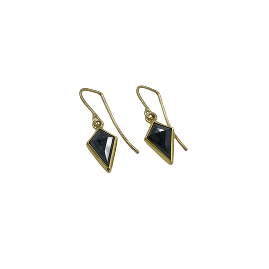 Grey Diamond Kite Earrings