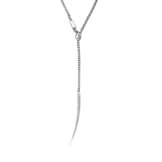 Talon Lariat Necklace - Limited Edition Silver