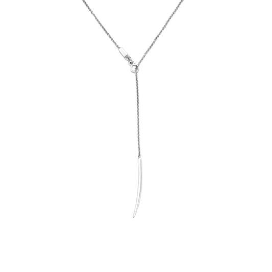 Small Talon Lariat Necklace - Silver