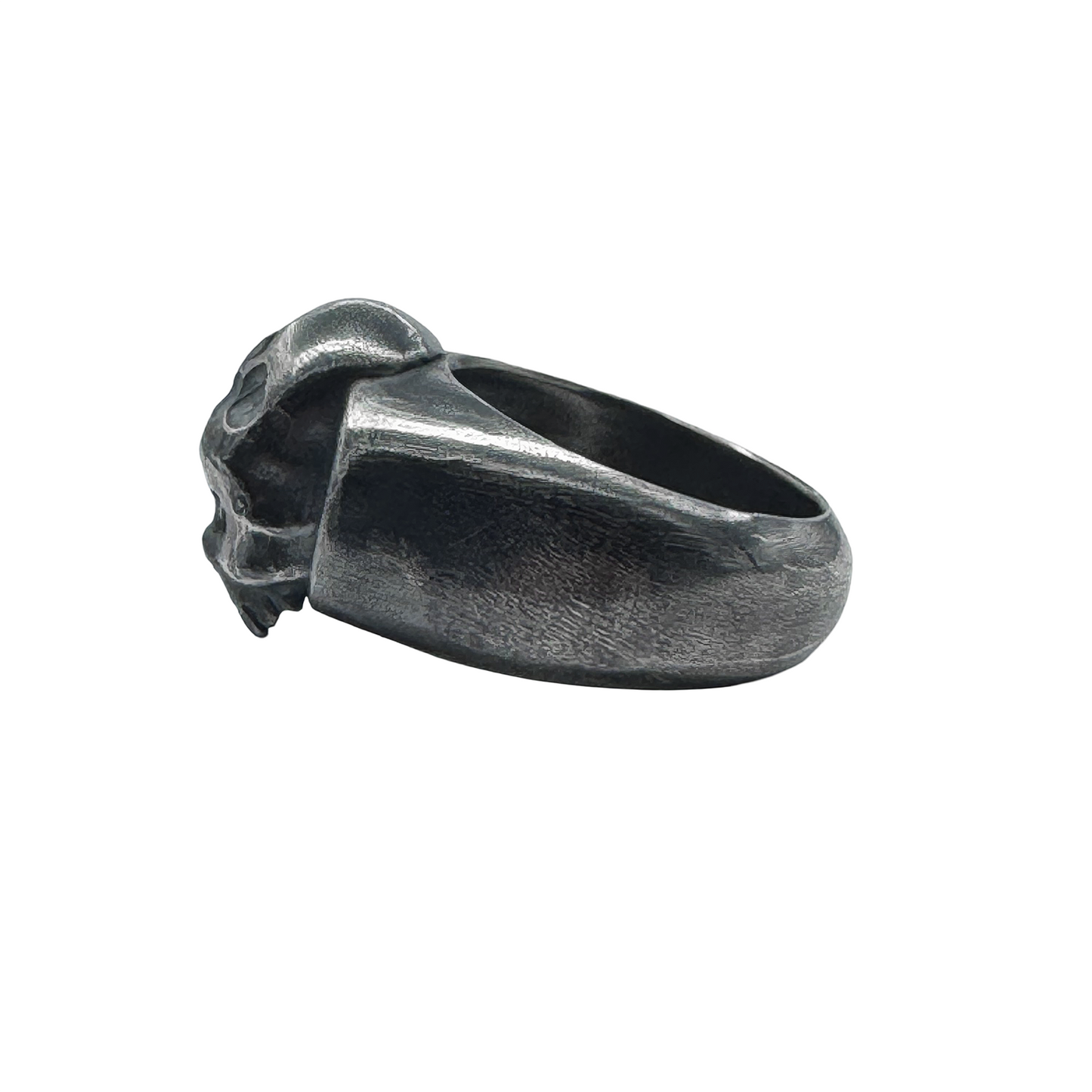 Skull Ring with Sapphire