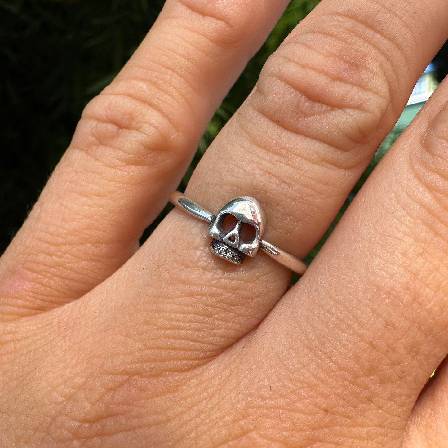 Mini Skull Ring - Silver