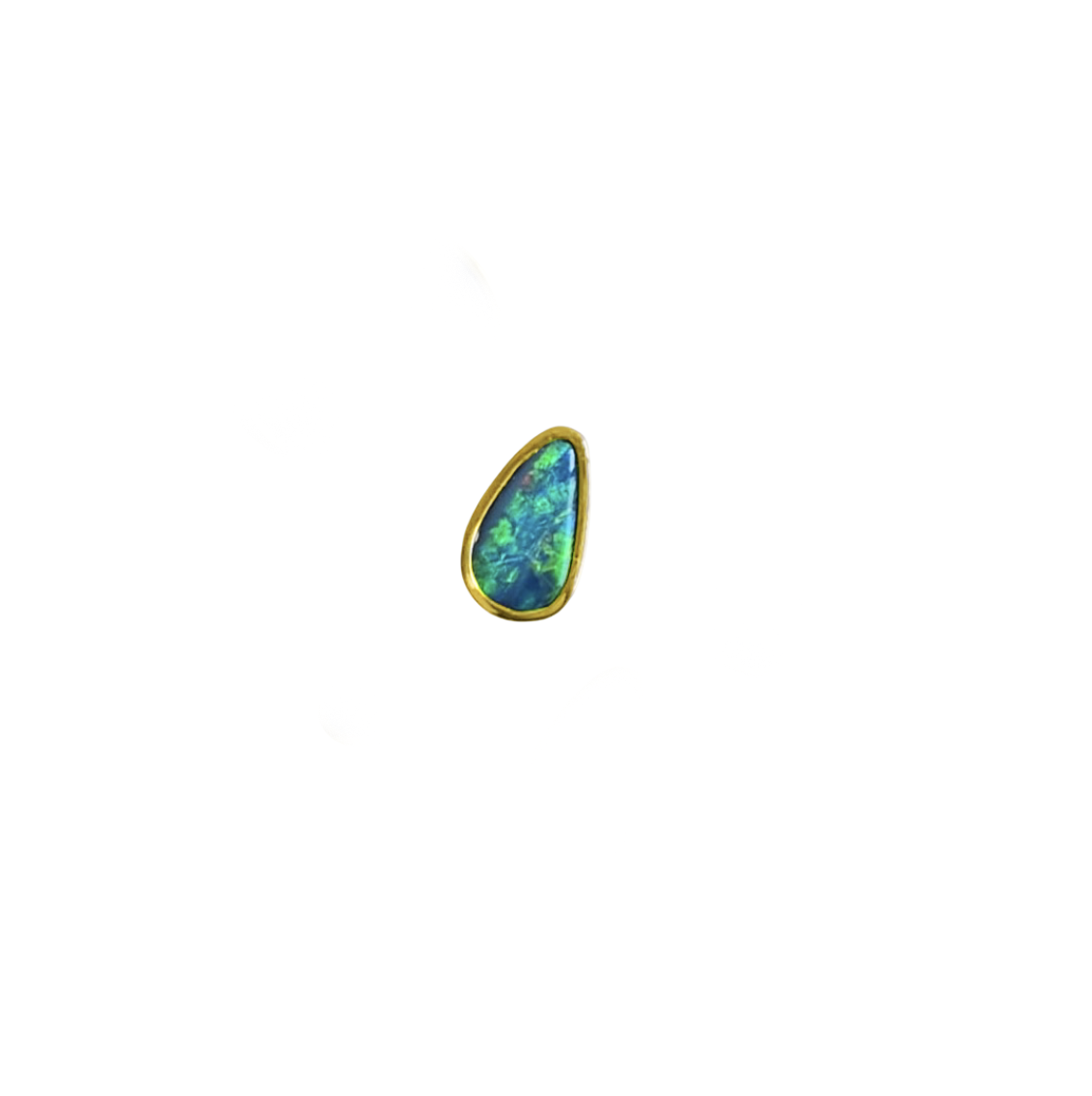 One of a Kind Australian Opal Stud Earring - Sold as Single Only