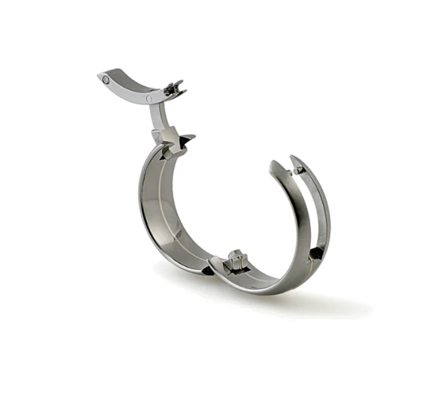 Titanium and 18K Yellow Gold Stripe Band