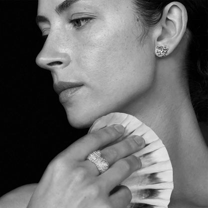 Fan Stud Earrings