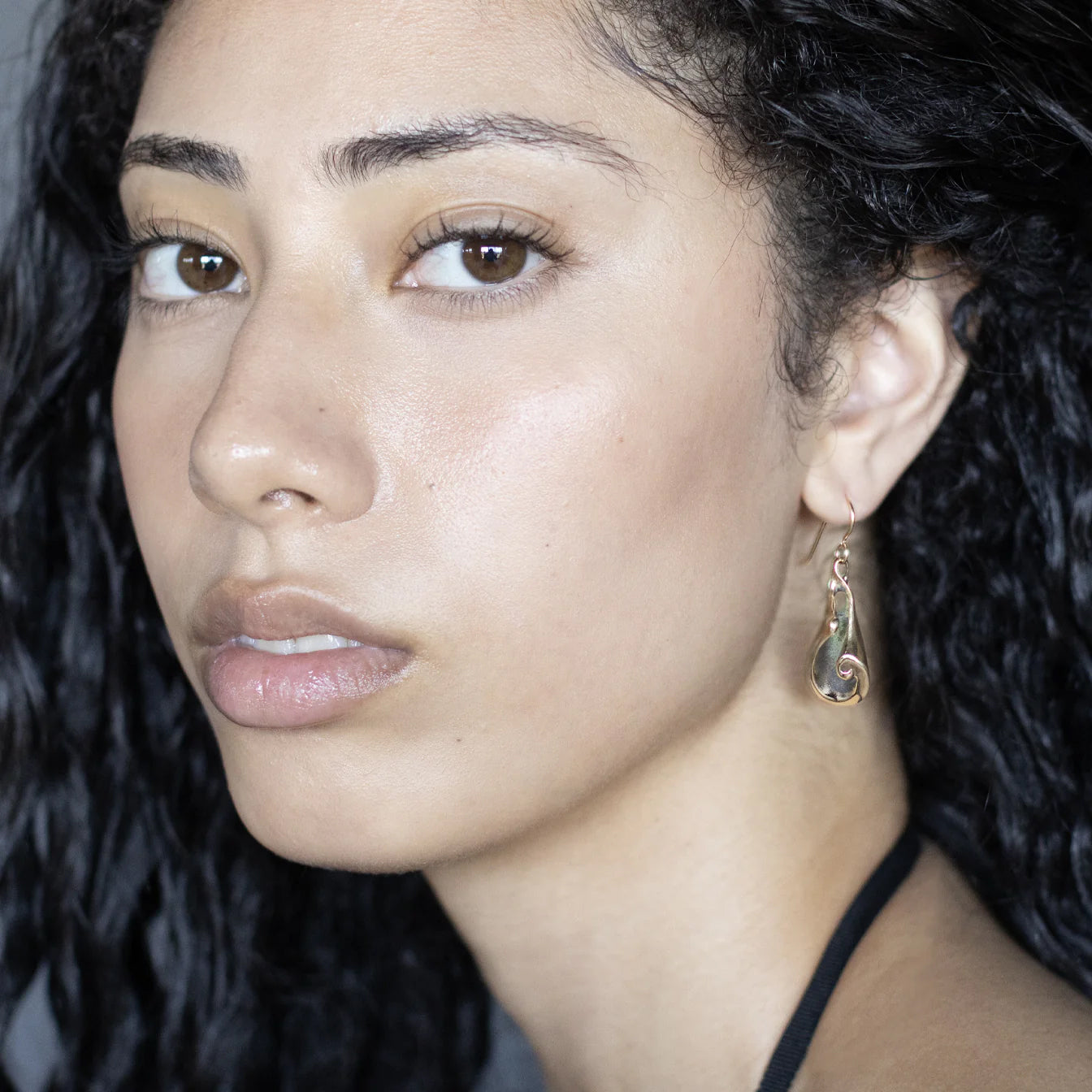 Slide Earrings - Bronze